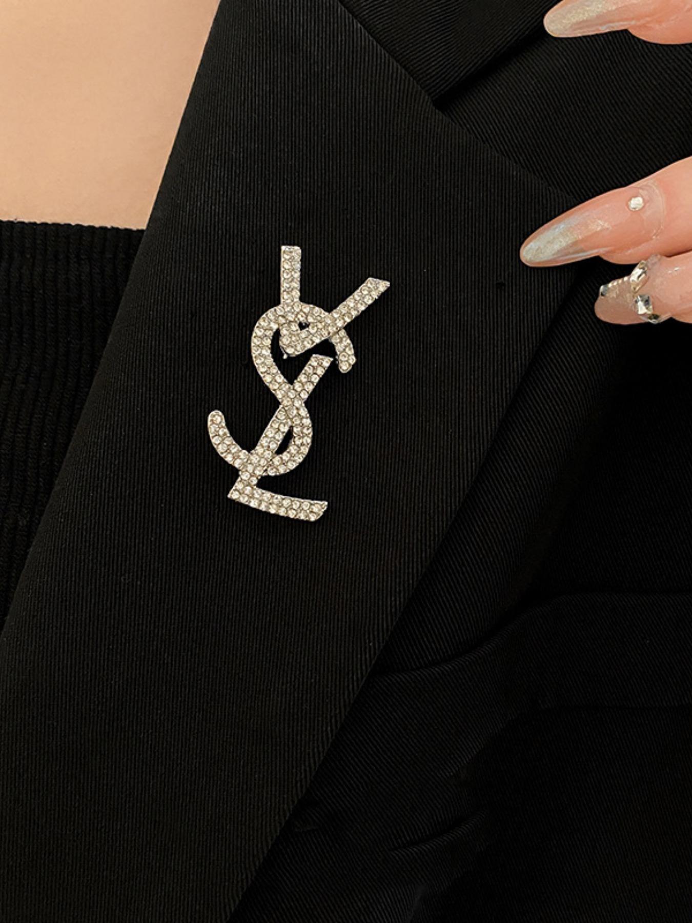 Fashion Cubic Zirconia Brooch, Luxurious Modern Design European Style Personalized Clothing Jewelry Accessory, Unique Statement Piece