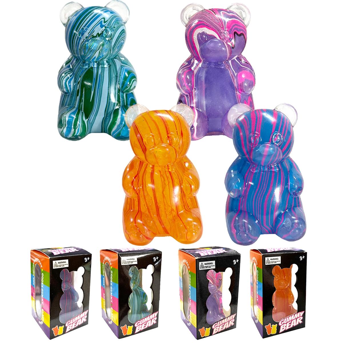 Cute Bear-Shaped Squeeze Sensory Stress Relief Toy, Soft Gel Fluid Teddy, Anxiety Reducing Ball, Birthday Gift, Party Filler, Decompression Squeeze