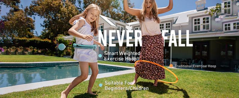 JKSHMYT Smart Weighted Fit Hoop Plus Size for Adults fitness, 2 in 1 exercise Hoop, 24 Links Detachable & Size Adjustable, with Waist Trainer for Women