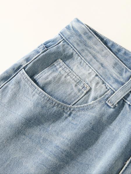 Men's Vintage Wash Tie-Dye Light Blue Jeans, Loose Straight Leg Denim Jeans, Casual Jeans, Y2K Style Streetwear, Perfect Gift for Boyfriend Husband