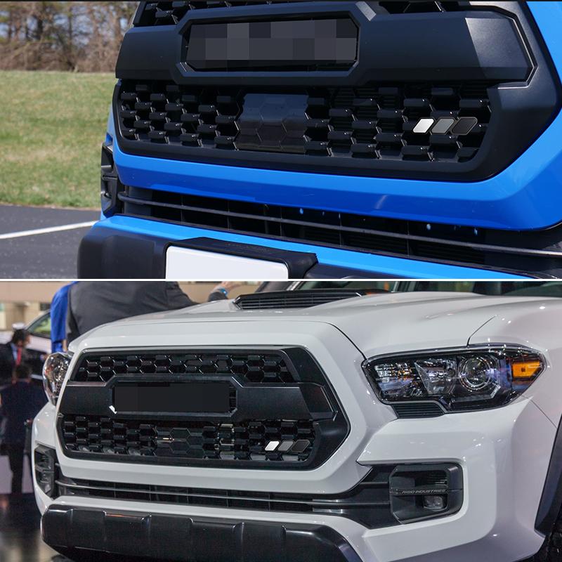 1 Set Tri-color 3 Front Grille Badge Emblem Decor For Toyota Tacoma TRD Pro 4Runner Tundra FJ RAV4 etc