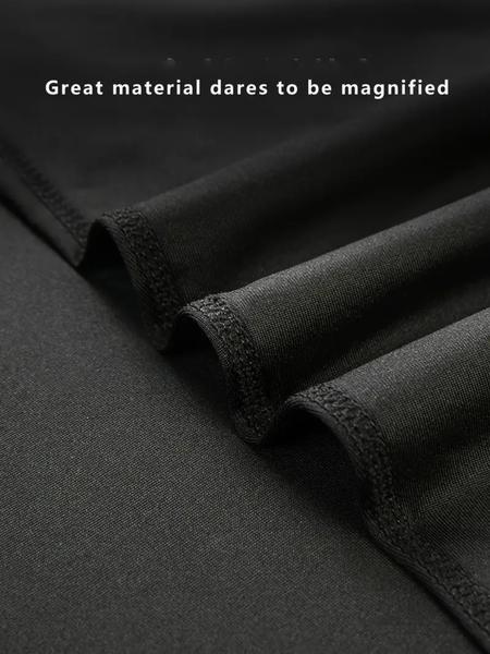 Men's Quick-Dry Stretch Fitness Shirt - High Neck Long Sleeve Workout Top, Moisture-Wicking Tight-Fit Gym & Boxing Shirt with Stretchy Fabric for All Seasons, Athletic Performance Apparel, Sporty Activewear Top, Gym Clothes