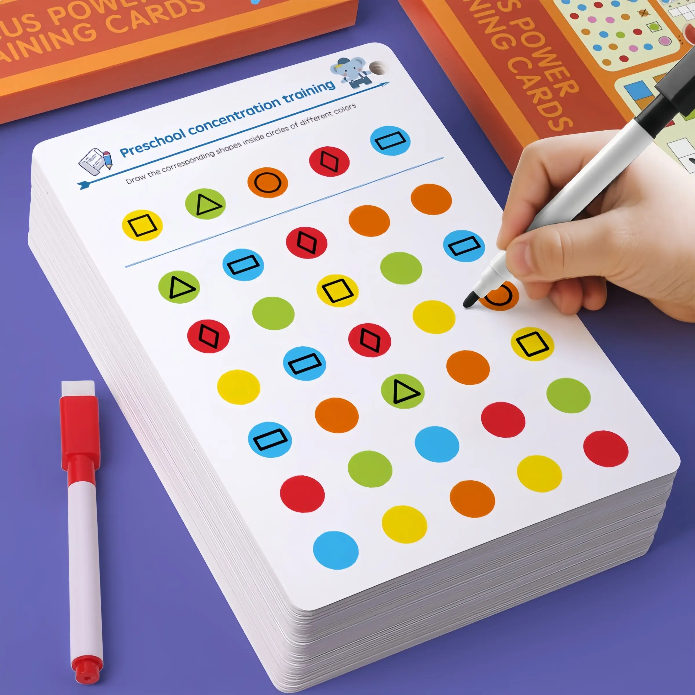 Focus Training Children Reusable Writing Practice Book, Basic Handwriting Workbook for Kids, Easy Erasable Textbook for Learning and Development