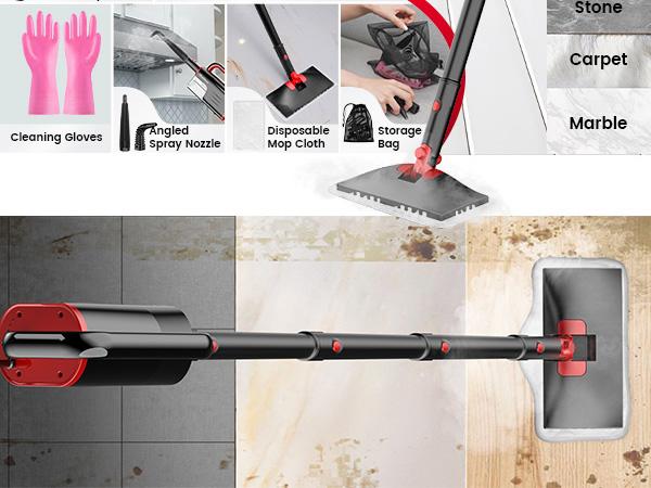 Phueut Lightweight Detachable Steam Mop Cleaner - 2 Modes 3 Temp Levels, Heavy Duty Powerful Handheld Steam Cleaner for Cleaning/Hardwood/Tile Grout Phueut Lightweight Detachable Steam Mop Cleaner - 2 Modes 3 Temp Levels, Heavy Duty Powerful Handheld Steam Cleaner for Cleaning/Hardwood/Tile Grout