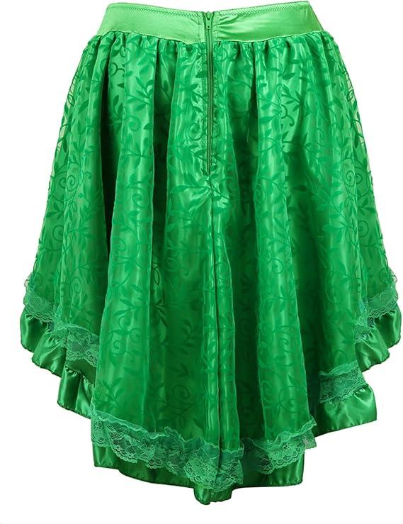 Renaissance Skirt High Low Outfits Steampunk Skirts Costume for Women Pirate Dressing Saloon Girl Costumes 7056-T1