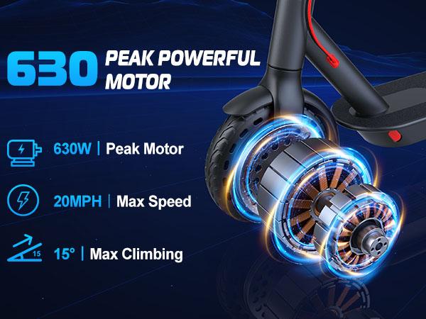 Winice Electric Scooter for Adults, Peak 630W Motor, 350W Motor,Max 264 lbs Load,Max 20 Mph & 18 Miles Range, 8.5" Solid Tires, Fast Folding Commuting E Scooter for Adults, Double Braking System and App Control Winice Electric Scooter for Adults, Peak 630W Motor, 350W Motor,Max 264 lbs Load,Max 20 Mph & 18 Miles Range, 8.5" Solid Tires, Fast Folding Commuting E Scooter for Adults, Double Braking System and App Control