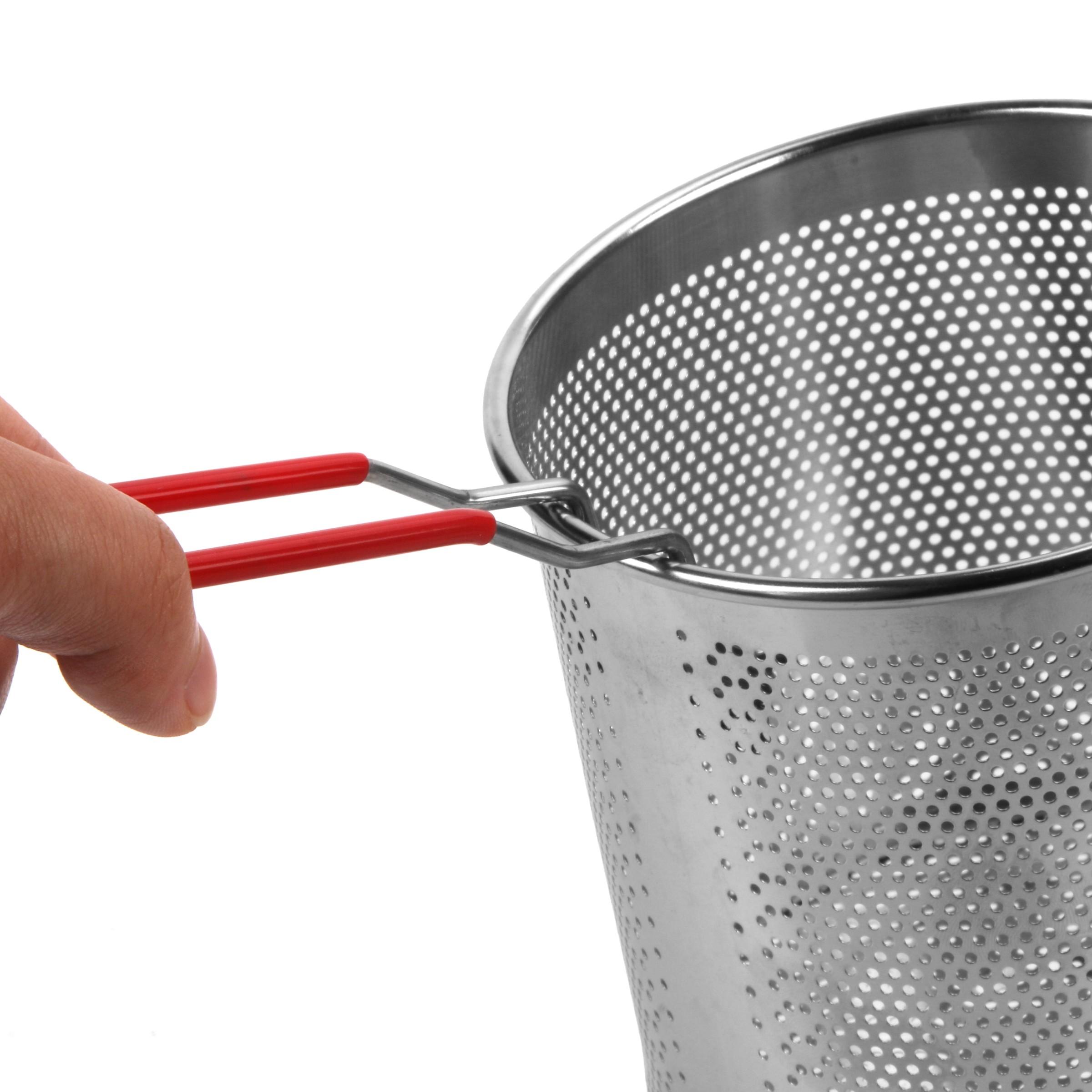 Stainless Steel Deep Fryer Pot with Filter Net, Small Home Use Mini Frying Pan, Multifunctional Outdoor Cooking Pot for Kitchen Camping Picnic