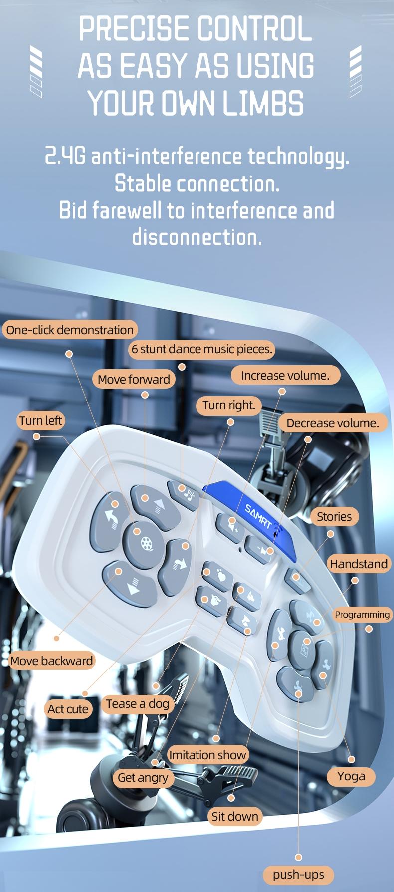 2.4GHz Electric Remote Control Tiger Toy, Smart Mechanical Pet, Dancing Storytelling Mimicry Inversion Programming, Interactive Educational Gift