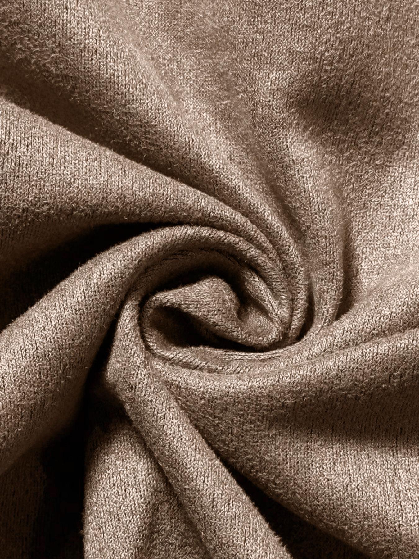 Men's Solid Color Suede Long Sleeve Jacket, Fall & Winter Casual Vintage Style Coat with Zipper Pockets, Classic Men's Denim Outerwear, Casual Fashionable Jacket