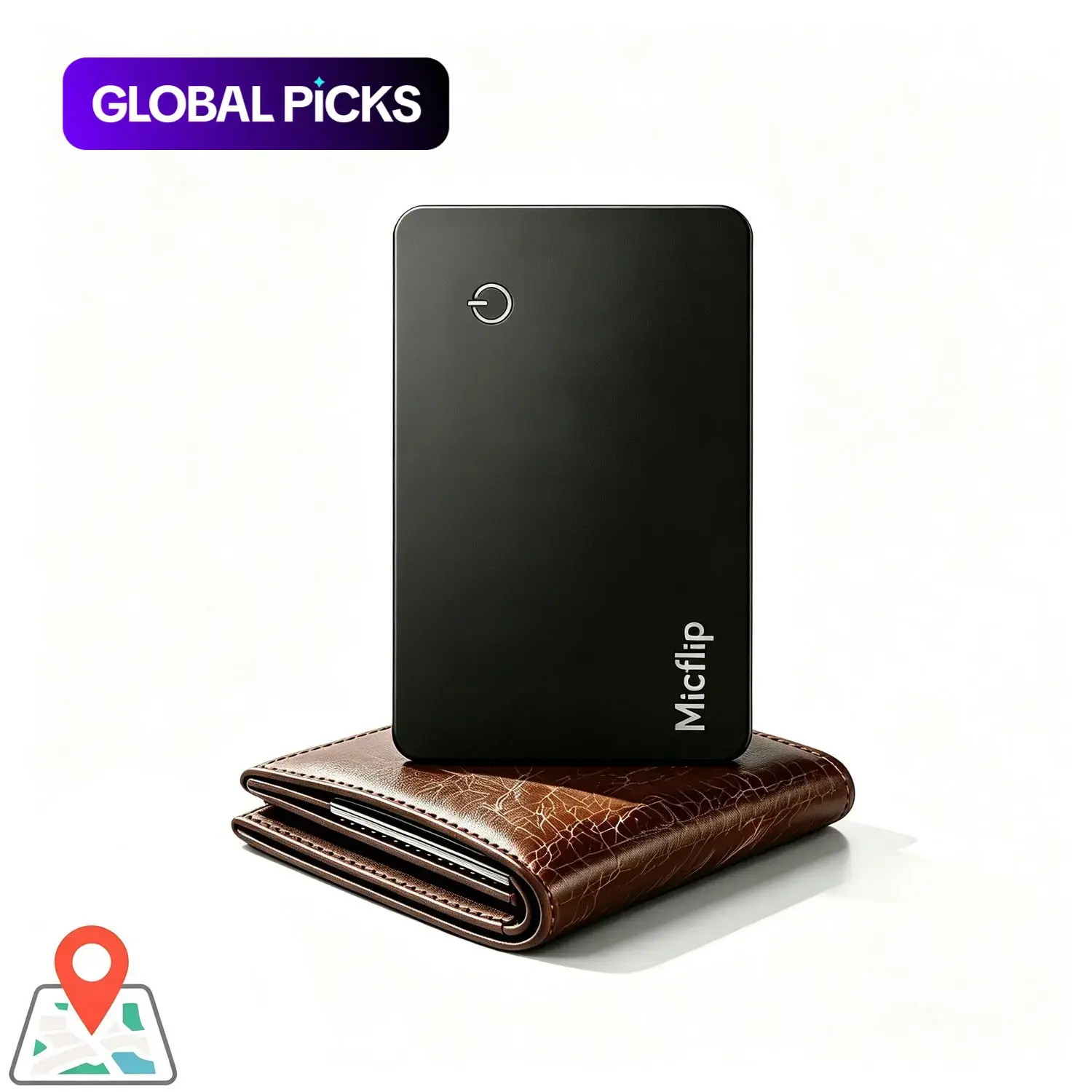 Tracker Card 2.0 | Apple + Android FindMy Compatible | Credit Card Size Wallet Tracker | Anti Theft Tracking | AirTag Alternative | Never Lose Your Wallet | Slim EDC Accessory | Works with iPhone | Best Tech Gift