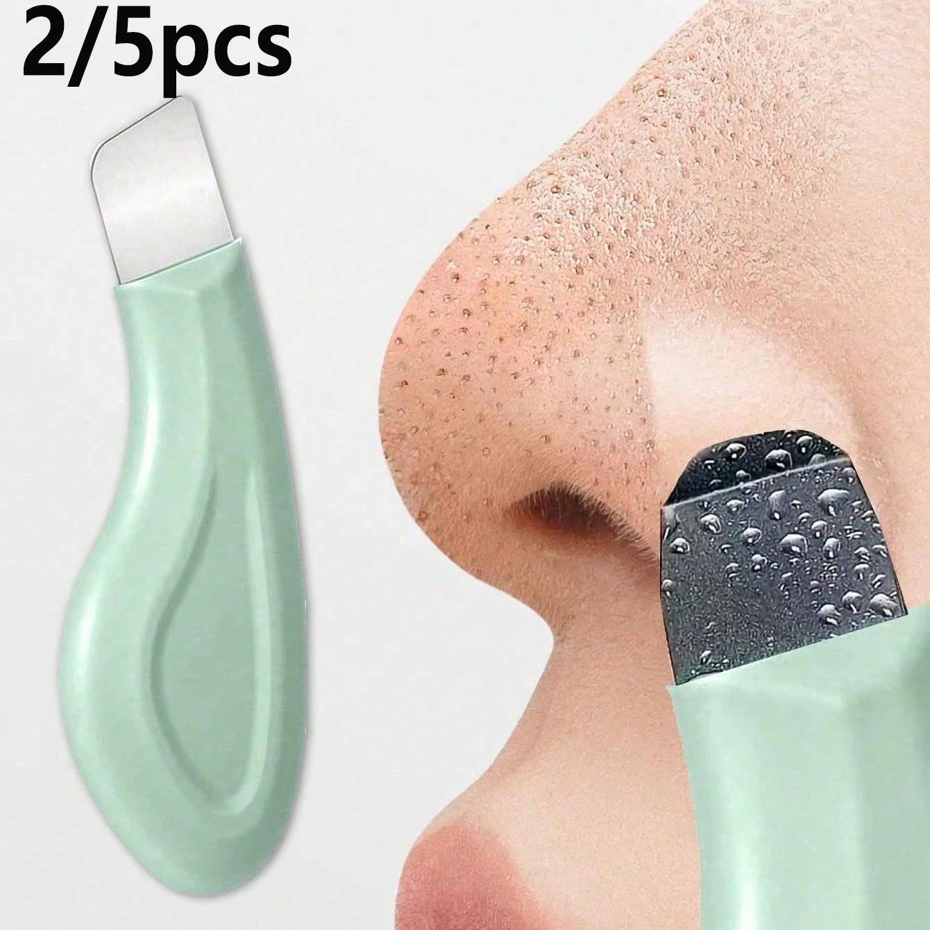2/5pcs Facial Blackhead Remover Scraper, Gentle Pore Cleanser for Morning Evening Skincare, Makeup Prep, Home Spa, Gift Set