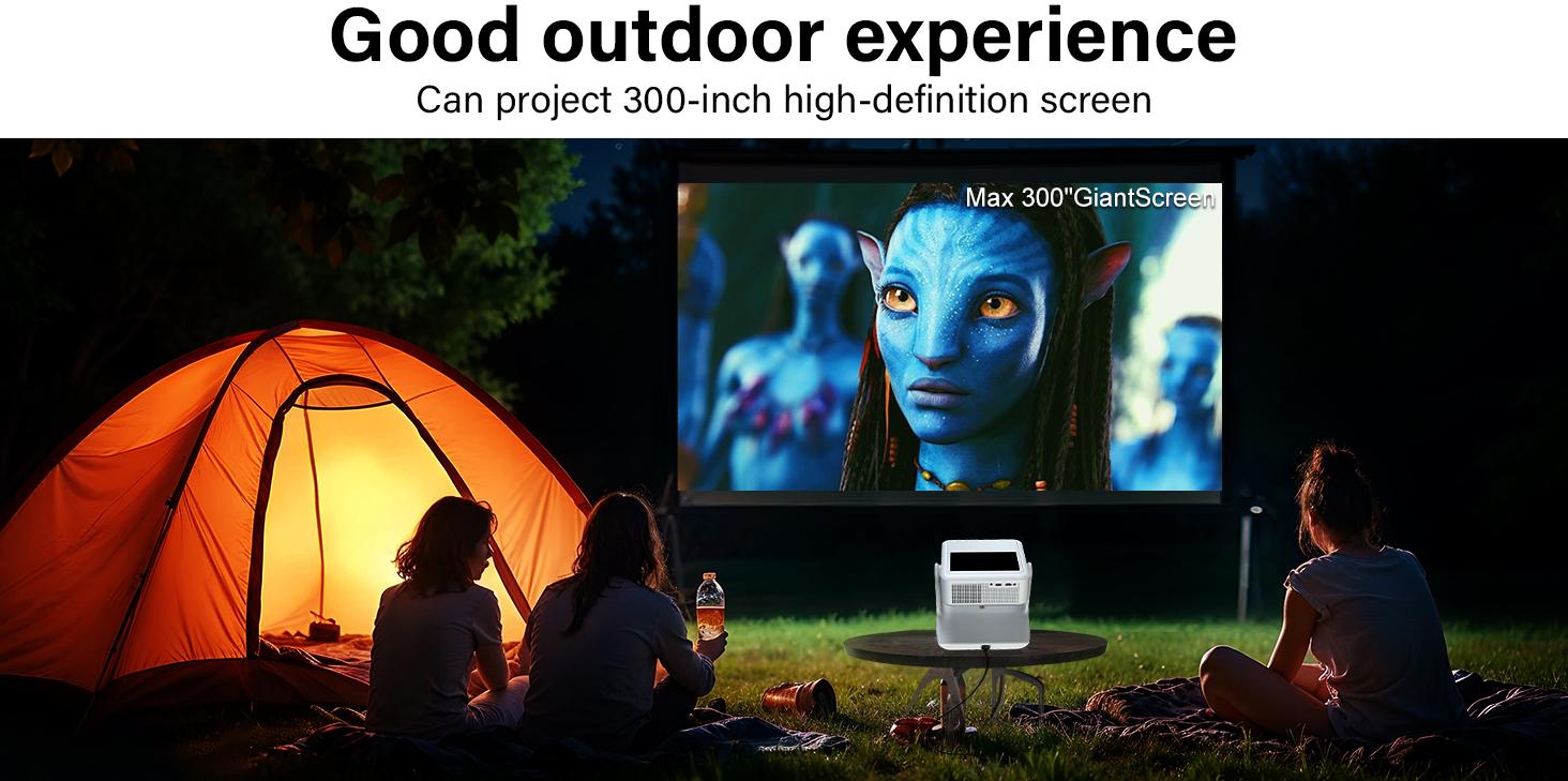 Aepuosem Touch Screen Projector Supports 4K, 800 ANSI Lumens with Auto Focus and Keystone Correction 3D DolbyAudio, WiFi 6 and Bluetooth 5.0 for Home Theater, Gaming, Outdoor Camping (HDMI/USB-C)