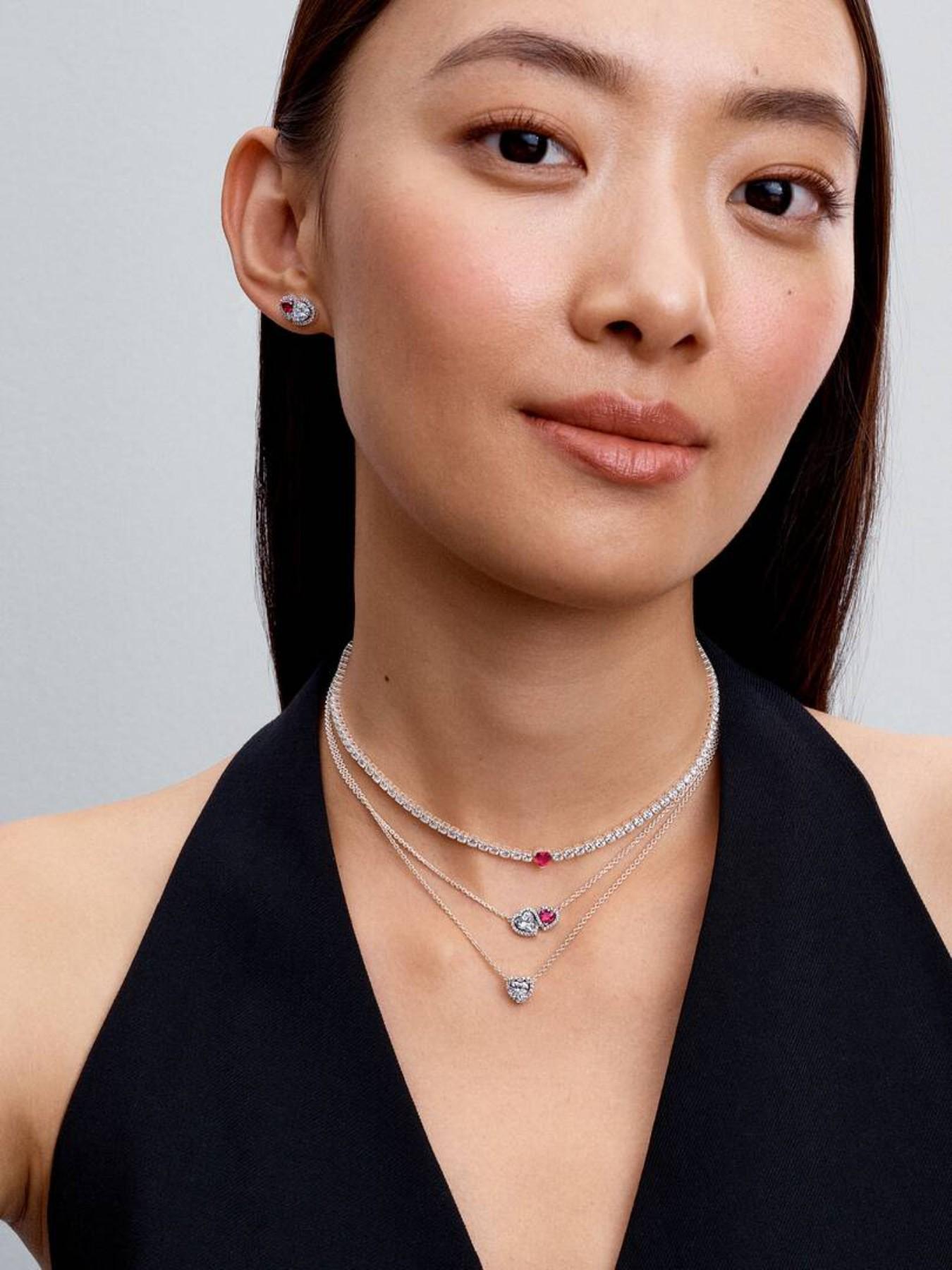 925 Sterling Silver Necklace, Minimalist Elevated Heart Design, Elegant Women's Jewelry, Perfect Gift for Her, High-Quality Craftsmanship