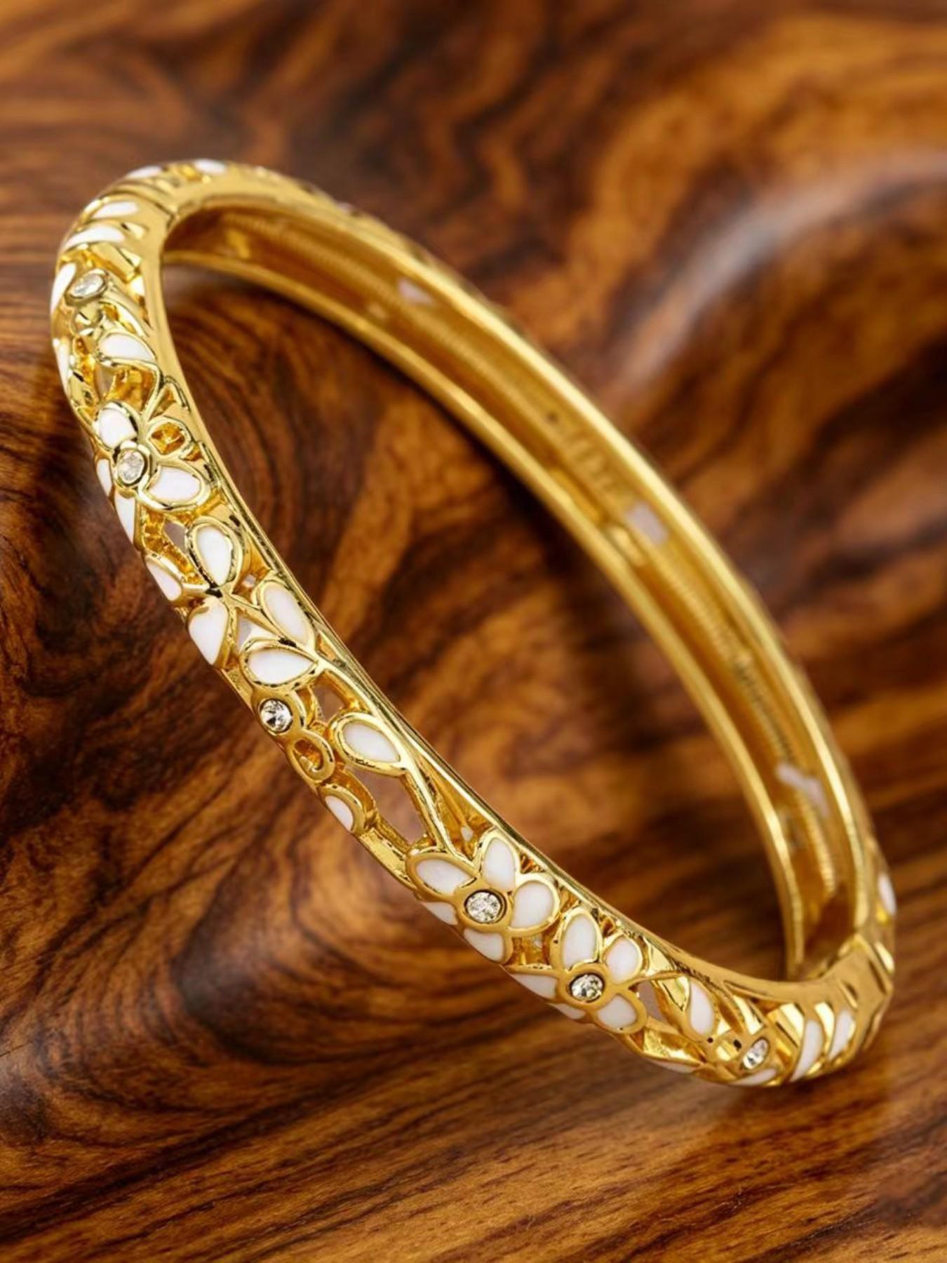 Vintage Court Style Oil Drip Flower Exquisite Bangle Bracelet, Jewelry Bracelets, Versatile Accessory, Elegant Geometric Design, Perfect Gift for Valentine's Day, Christmas, Parties, Anniversaries