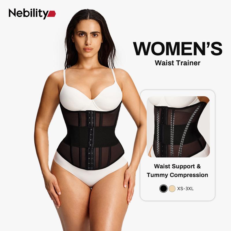 Nebility Women's 3 Belts Sports Belt Shapewear for Daily Gym Basic Minimalist Faja Comfort Womenswear Body Sculpting Compression Workout Waistband Exercise Waistband Corset Waist Shaping Elastic Sport Band Lady