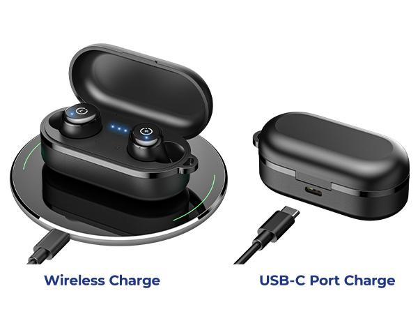 TOZO T10 (Ergonomic Edition) Wireless Earbuds Bluetooth 5.3 Headphones, App Customize EQ, Ergonomic Design, 55H Playtime, Wireless Charging Case, IPX8 Waterproof Sound in-Ear Headset, 2024 New Version FathersDayGift