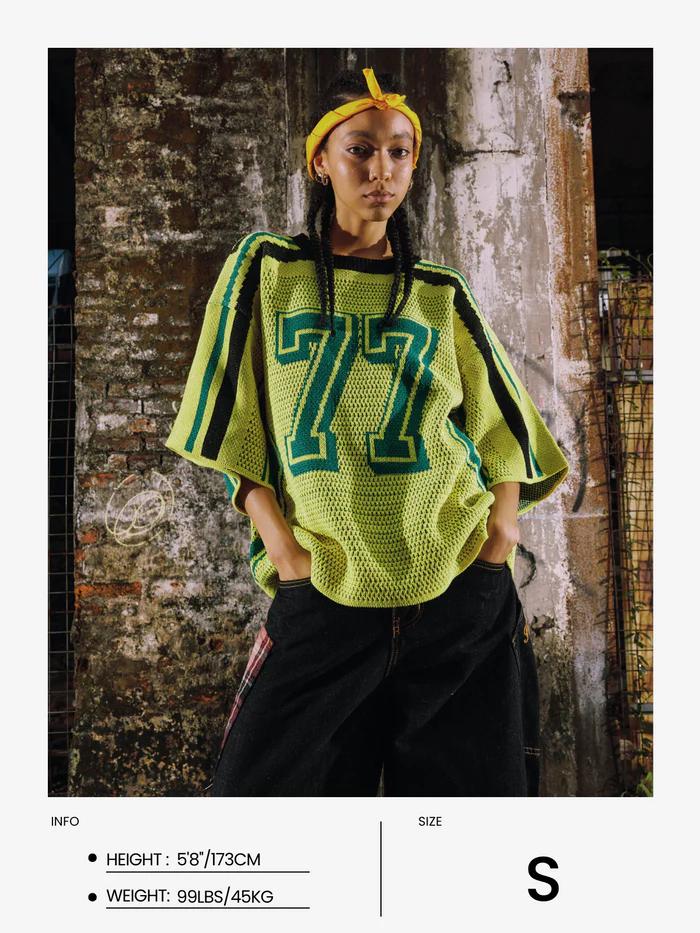 Aelfric Eden Comfort Tee Knit Tee 77 Stripe Graphic Unisex Tee Color Blocking Y2k Short Sleeve 2025 Trend Tops