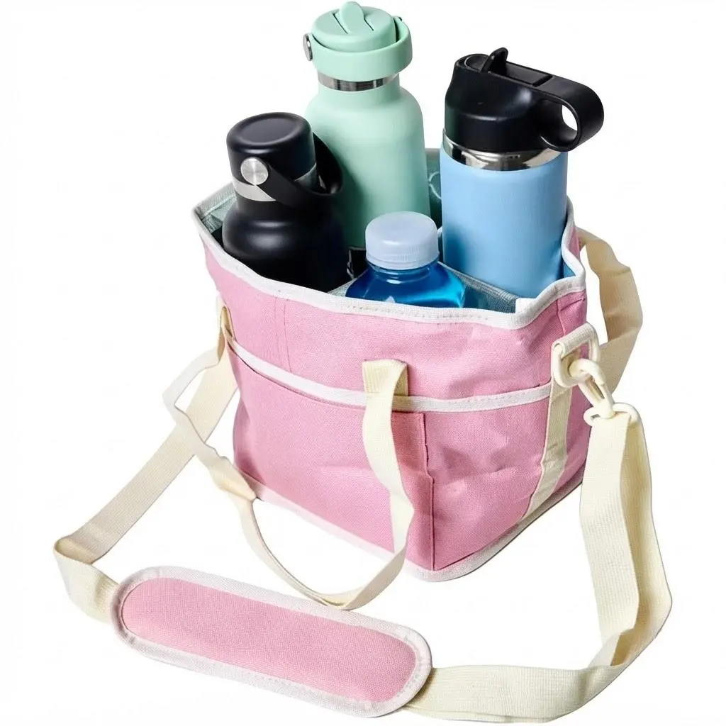 Car Seat Cup Holder Organizer - Durable, Water-Resistant Multi-Cup Caddy with Detachable Strap, Anti-Spill Design, 4.7in Diameter Fit, Easy-to-Clean Glove Box & Seat Back Storage Bags for Camping Gear, Picnic Baskets