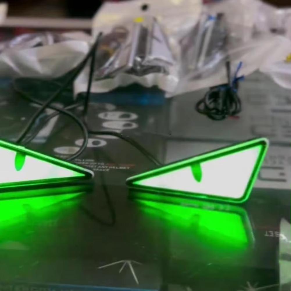 Universal Motorcycle LED Devil'Eyes Lights Demon Eyes Headlight Motorcycle Mini Projector Lens Lamp Car Decoration Lights