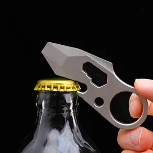 Multifunctional Edc Tool Set, Titanium Material, Bottle Opener & Adjustable Wrench, Durable Everyday Carry Accessory