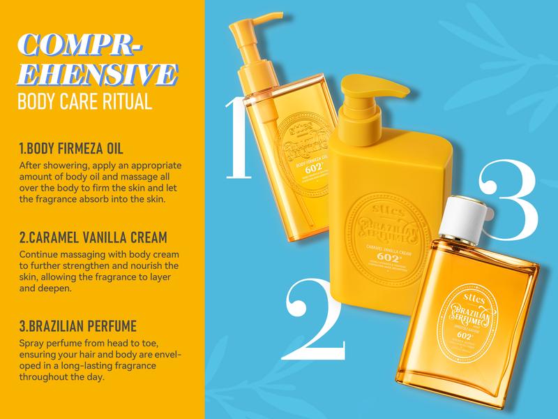 Sttes Body Firmeza Oil，602 perfume fragrance，Dry Skin Bath Massage Moisturizing Oil containing Jojoba Seed Oil and Olive Oil, 5.07 fl oz pump bottle.