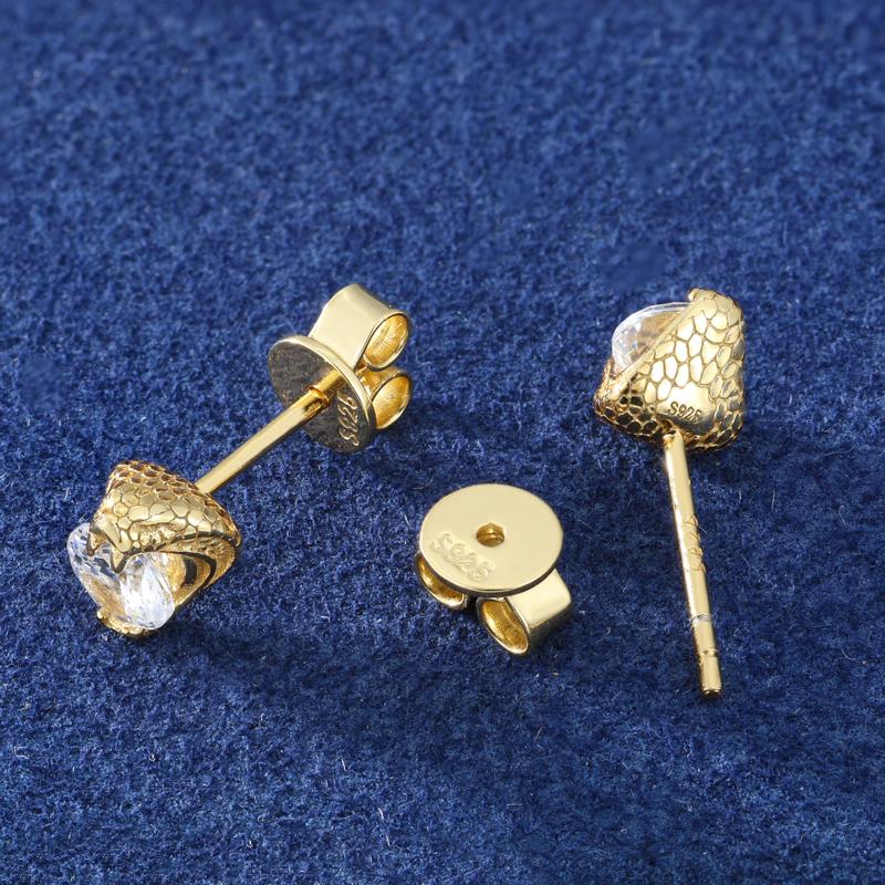 【#E523】UCCIYO Cross Stud Earrings Synthetic Moissanite Earrings For Women 925 Sterling Silver Stud Earring Men Hip Hop Jewelry Couple Gift