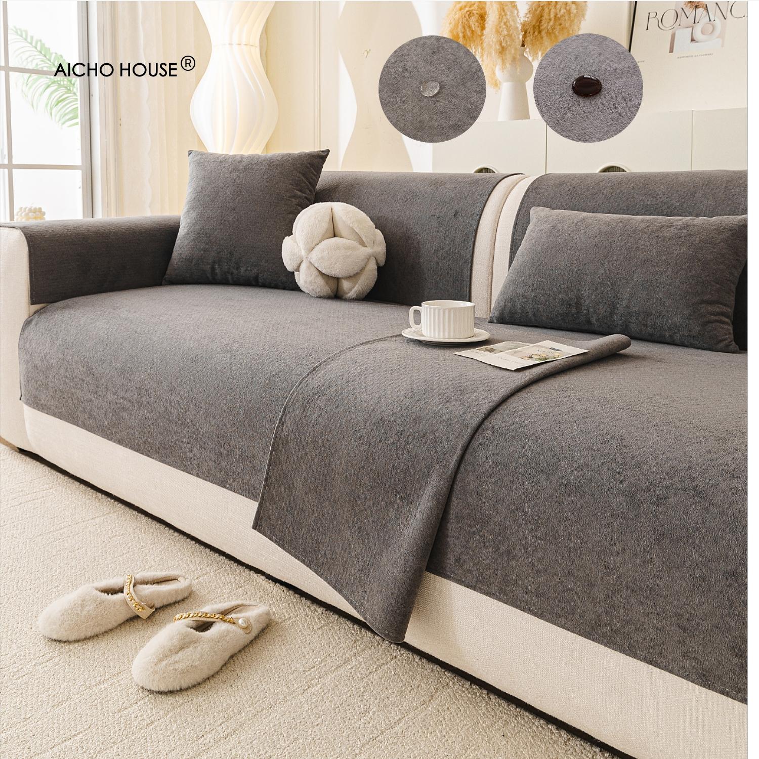 1pc Waterproof Sofa Pad, Soft Cloud-Like Fabric, Machine & Hand Washable, Reusable, All-Season, Fits Single to Five-Seater Sofas