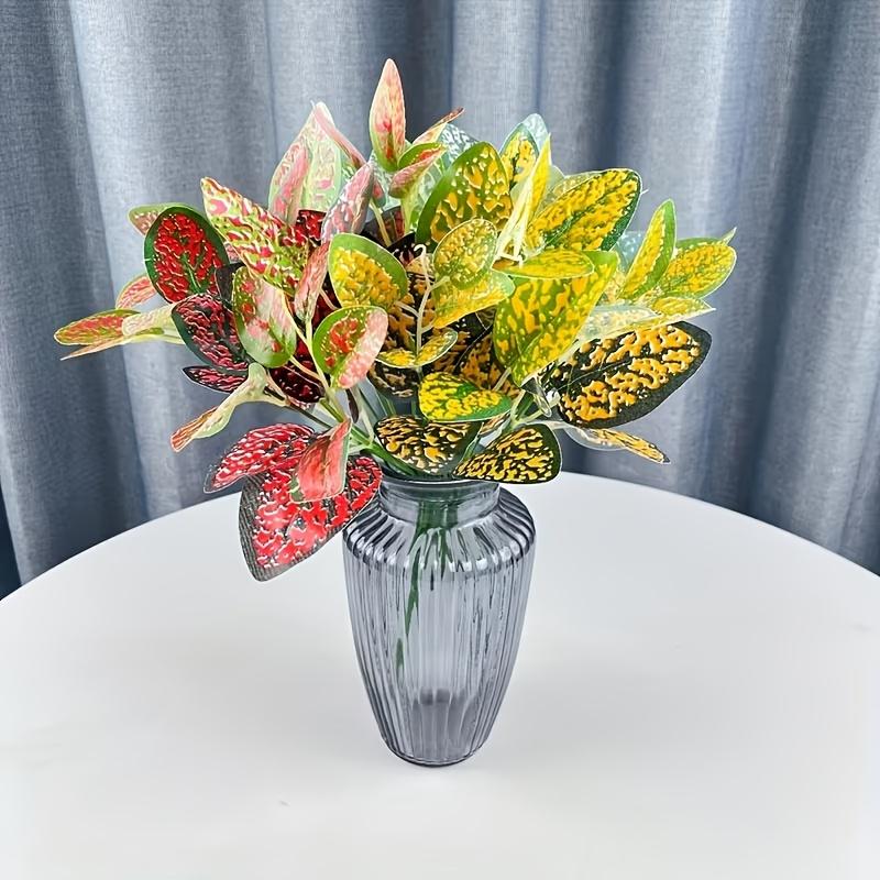 3pcs Realistic Leaf Plants, UV-Resistant Outdoor Decor, No Maintenance, Ideal for Garden, Pots, Porch, Various Occasions, Faux Potted Plant