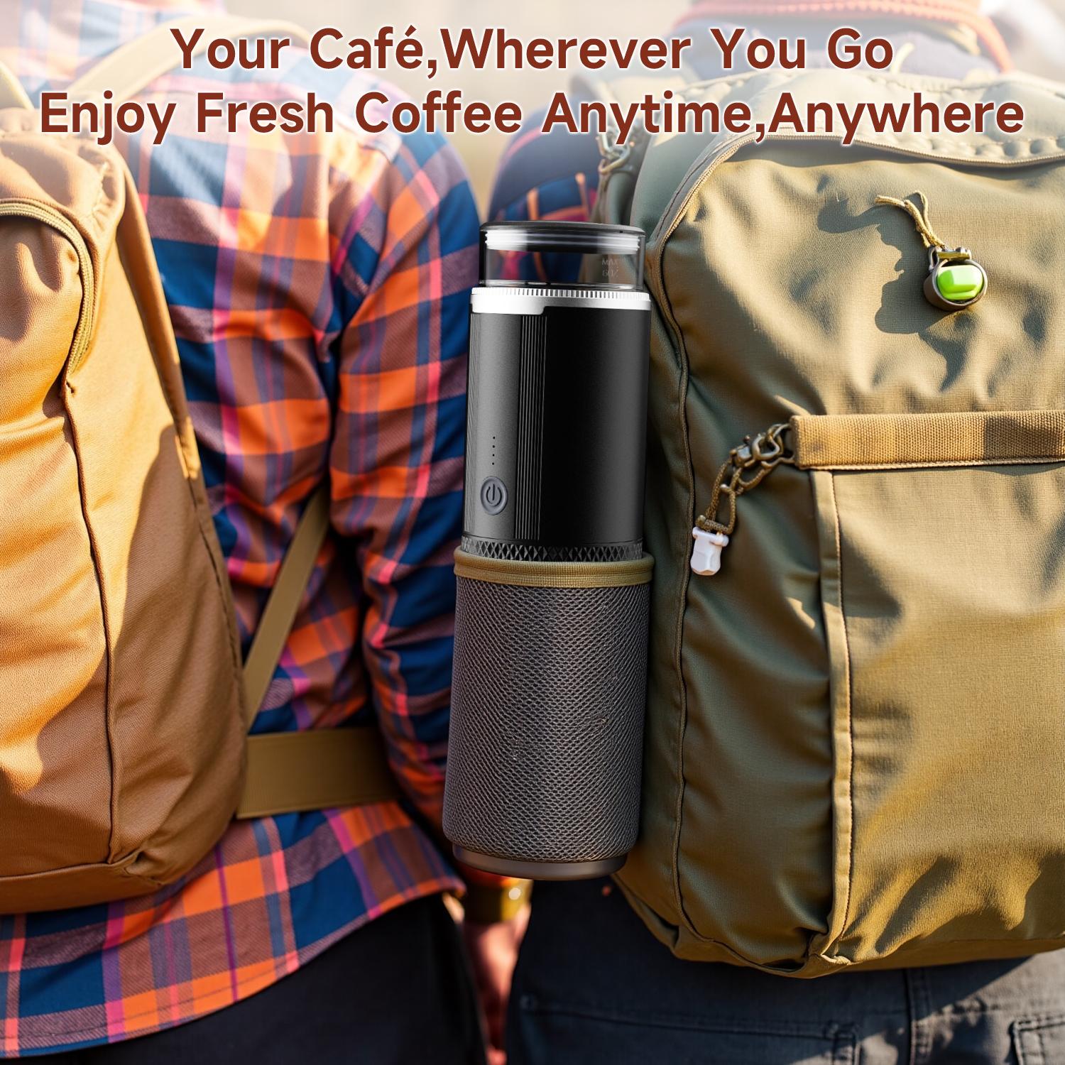 Portable Electric Espresso Machine, Automatic Capsule Coffee Maker, Hot & Cold Brew, Compatible with K-Cups & Grounds, Travel-Friendly Design, Coffee Equipment
