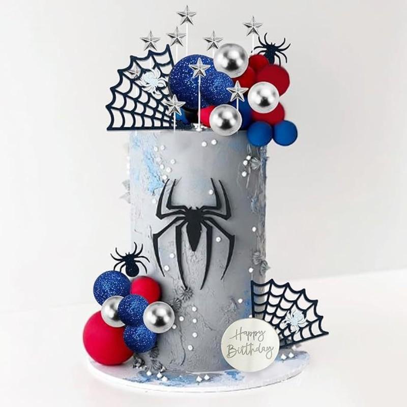 37-Piece Spider Cake Insert Set, Perfect for Infant Shower Parties, Halloween, Christmas, New Year, Valentine's Day, Various Party Events