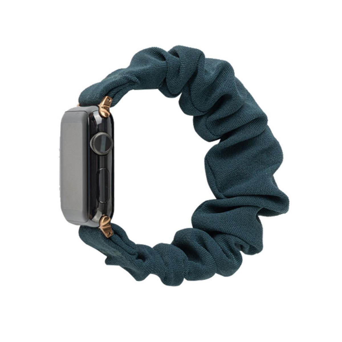 6PCS Nylon Scrunchie Watch Band Accessories, Stretchy Breathable Lightweight Soft Fabric Strap, Compatible with Series 7 S8 Ultra 2 Smartwatches for Daily Casual Wear (Only Band Included)