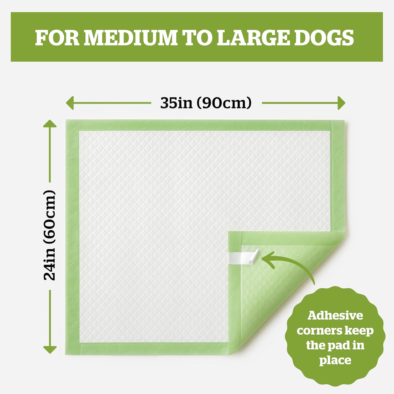 Pogi's Potty Pads with Sticky Tabs - XL, Super Absorbent, Odor Blocking, 40-Count (24x35in)