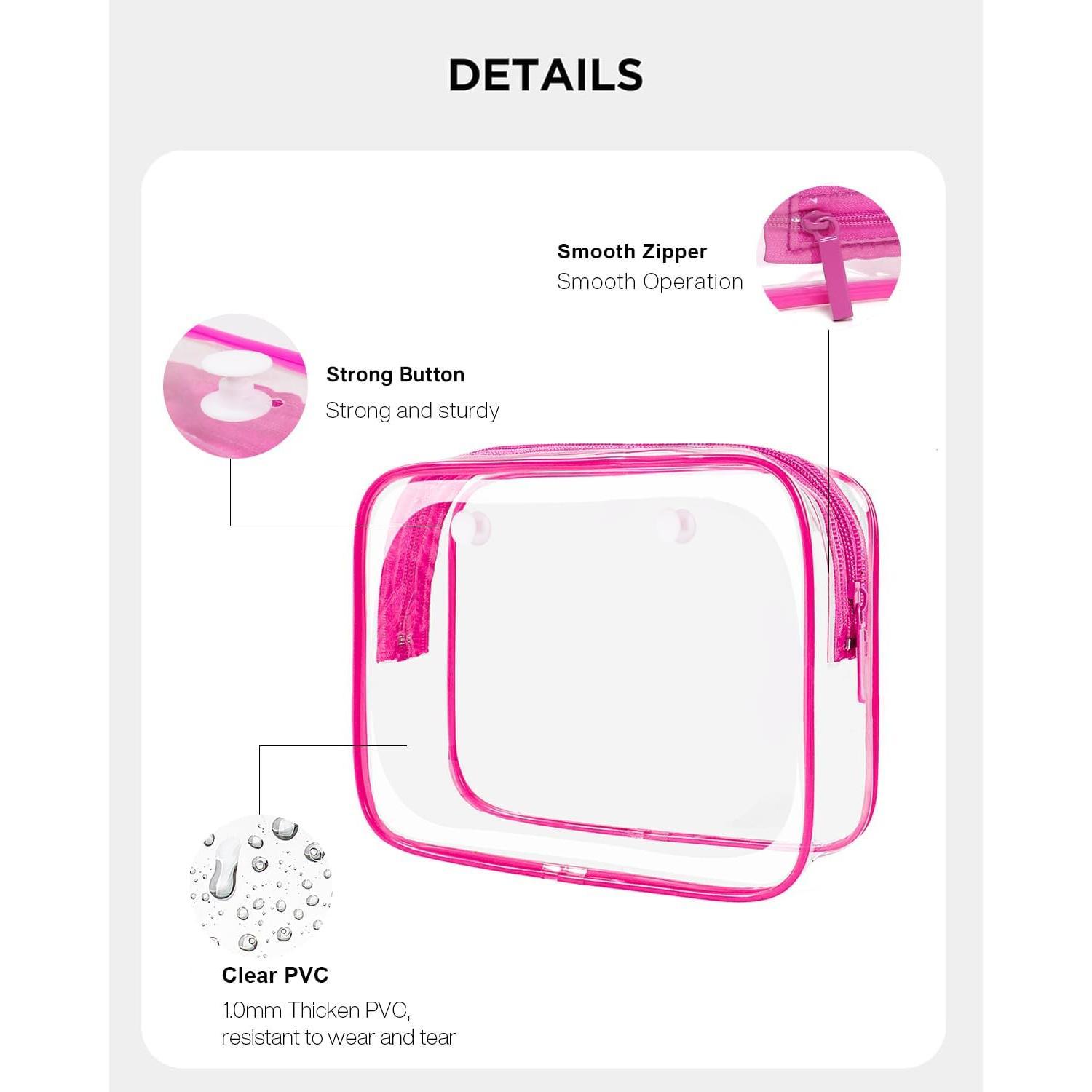 4 Pack Clear Bogg Beach Makup Bag Accessories with 3 Pack Insert Hooks for , Clear Bogg Makeup Pouches Phone Holder for  Divider Storage Inner Compatible Pouch Travel  Bag