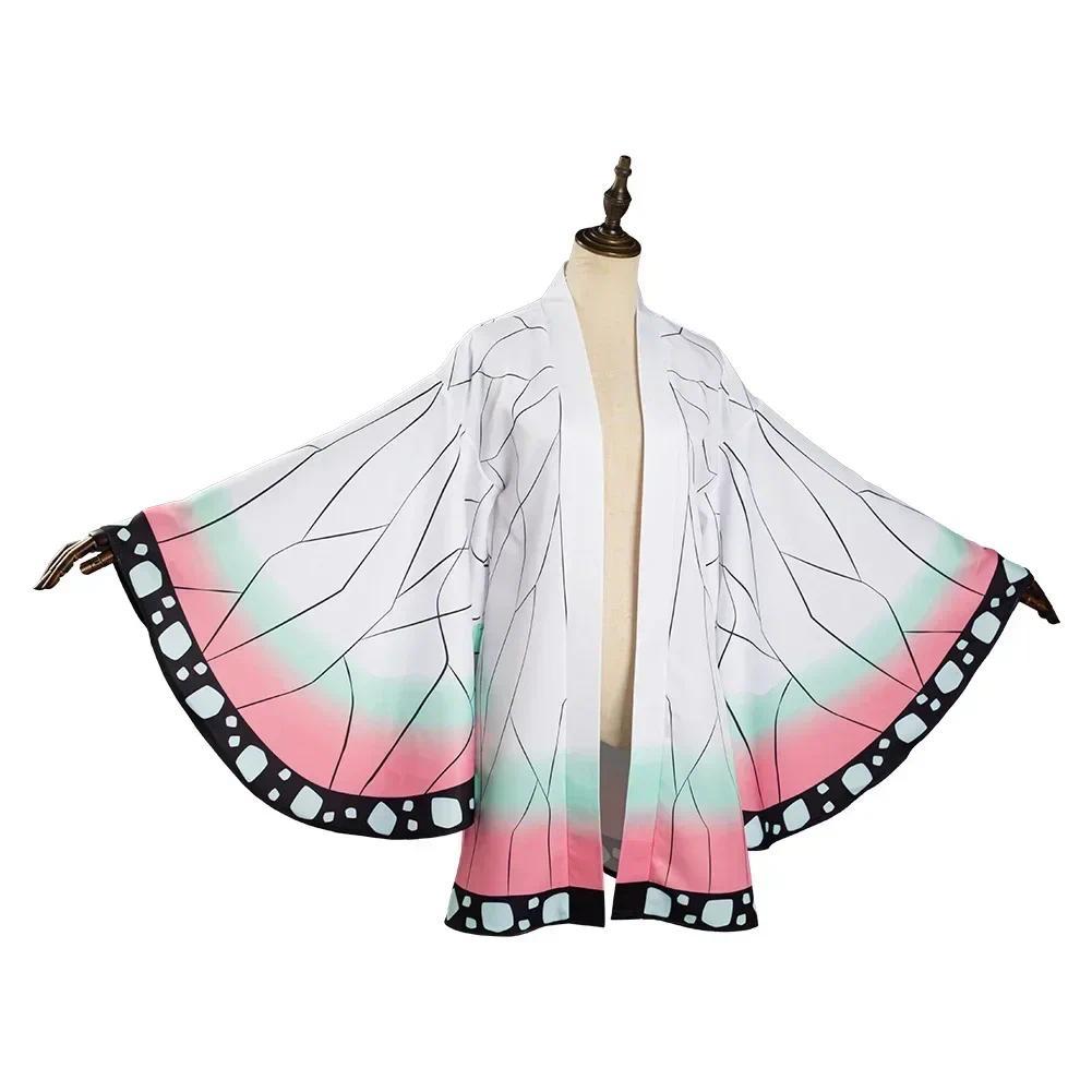 Anime Demon Slayer Kimetsu No Yaiba Kochou Shinobu Cosplay Costume Coat Adult Outfit Kimono Clothes