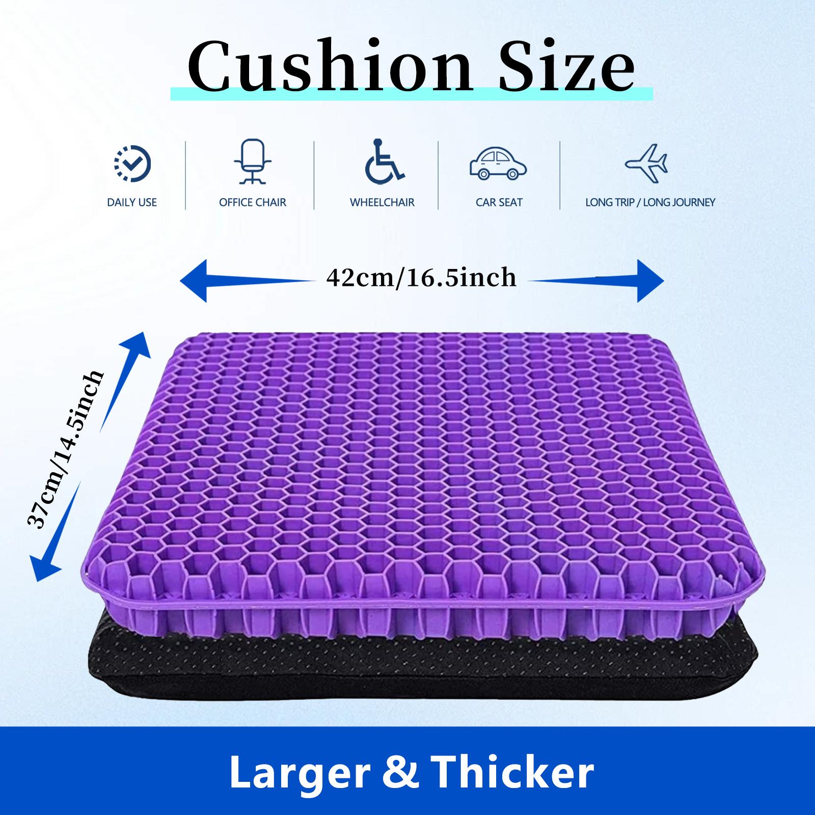 Double-Thick Gel Seat Cushion Honeycomb Breathable Non-Slip Cover 15.75x13.39x1 in Pressure Relief for Office Car Wheelchair Elastic Furniture Protector Double-Thick Gel Seat Cushion Honeycomb Breathable Non-Slip Cover 15.75x13.39x1 in Pressure Relief for Office Car Wheelchair Elastic Furniture Protector