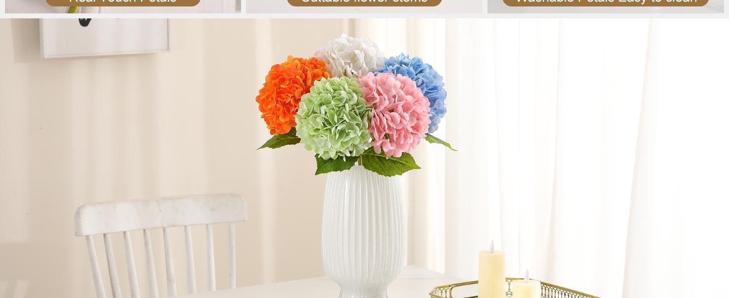 3 large diameter simulated hydrangea flowers, single stem realistic hydrangea flowers, 54cm simulated tactile latex hydrangea flowers, artificial flower decoration for weddings, parties, offices, and homes 3 large diameter simulated hydrangea flowers, single stem realistic hydrangea flowers, 54cm simulated tactile latex hydrangea flowers, artificial flower decoration for weddings, parties, offices, and homes