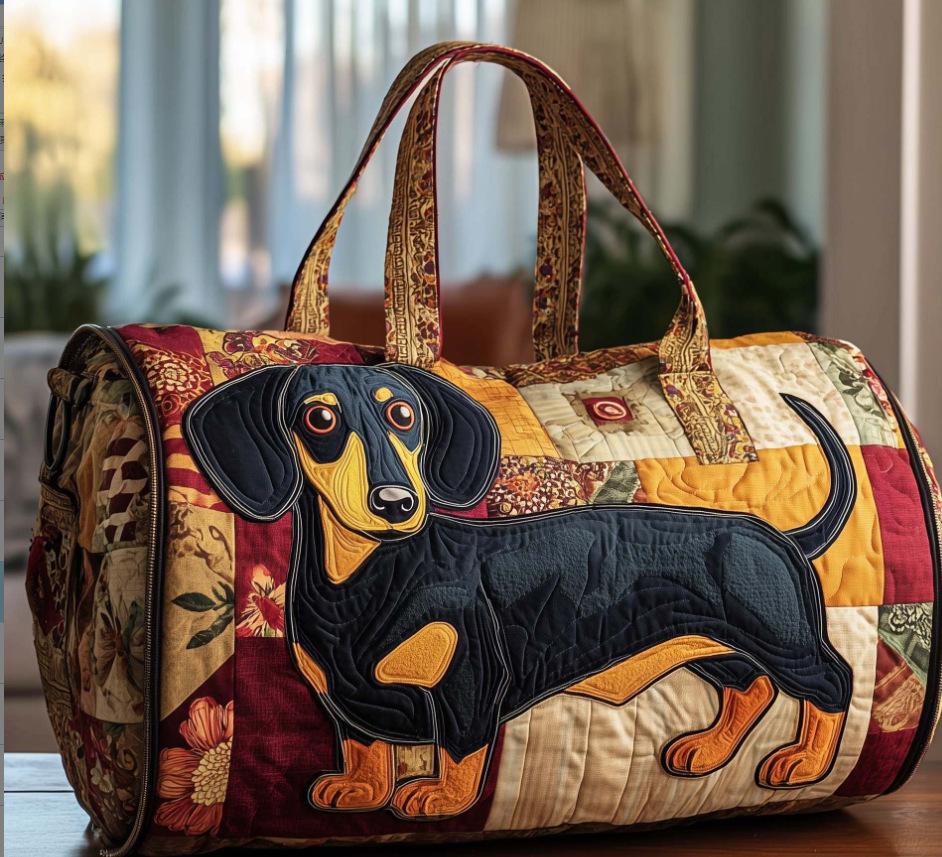 Vintage Quilted Patchwork Overnight Travel Bag, Large Capacity Weekend Duffel Handbag for Short Trips, Gym & Travel