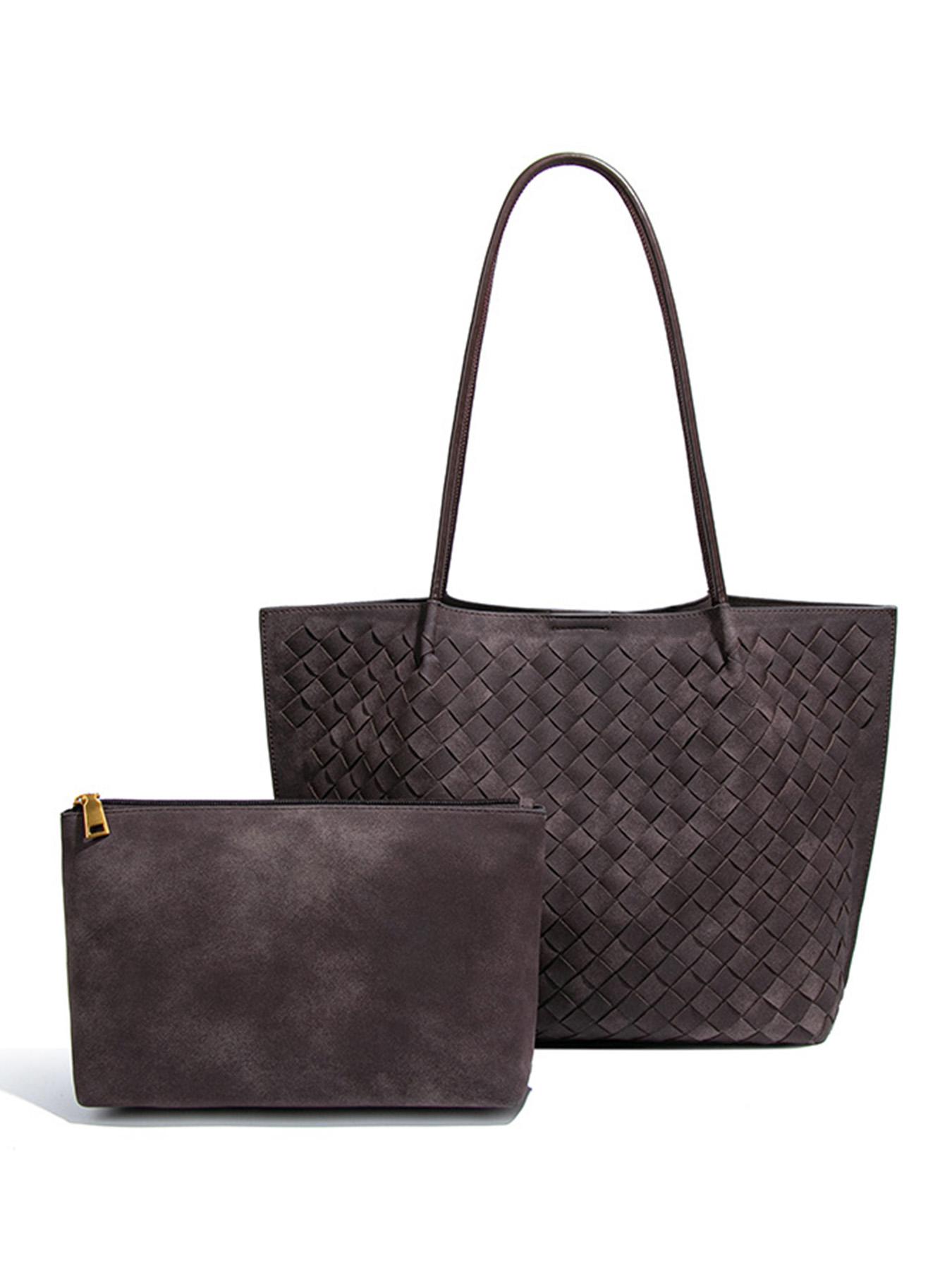 High-Quality Handwoven Underarm Tote Bag, Unique Lightweight Shoulder Bag, Marled Style Woven Tote, Large Capacity Commuter Bag, Daily Use