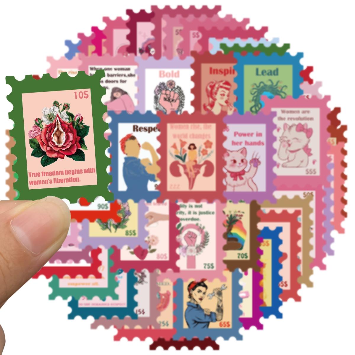 50pcs Inspirational Feminist Stickers, Sticker Packs, Women's Lib, Girl Power, Equal Rights Vinyl Stickers for Water Bottles, Laptops, Luggage