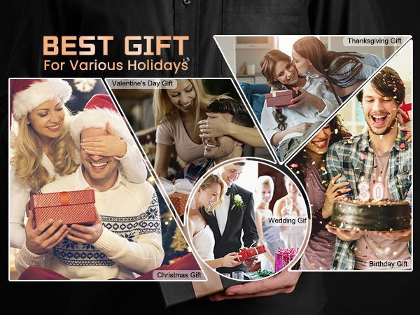 Astercook Kitchen Knife Set, German High Carbon Steel, Serrated Blades, Built-in Sharpener, Chef, Steak, Bread Knives, Scissors. Premium Black Block