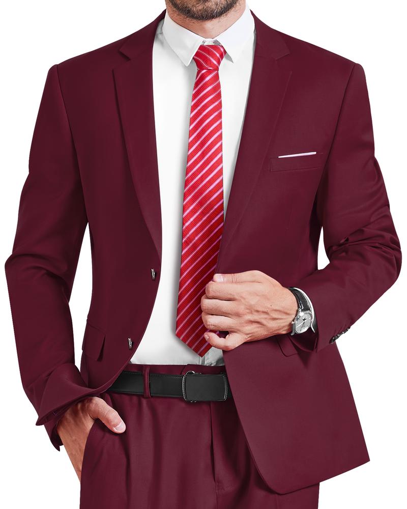 YND Men's Two Button Slim Fit Blazer, Casual Lightweight Suit Daily Jacket Coat, business / wedding /  birthday first choice classic coat  formal  jacket，Regular fit business formal solid color long sleeve suit jacket business formal, Menswear