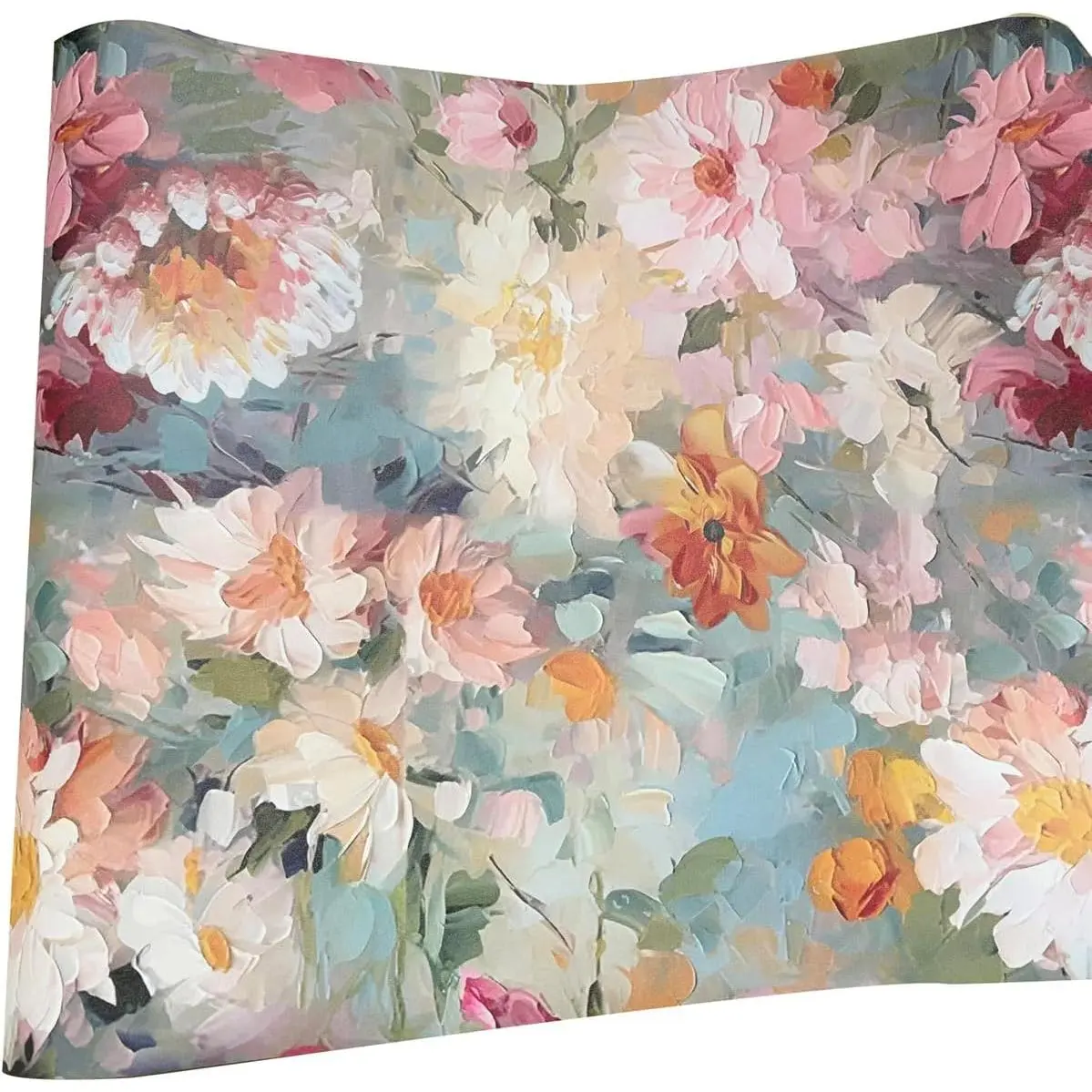 Ink  Adhesive Shelf Paper Thick Drawer Liner Textured Floral Contact Paper Shelf Liners for Cabinets and Shelves Cabinets Dresser 17.3" x 78"