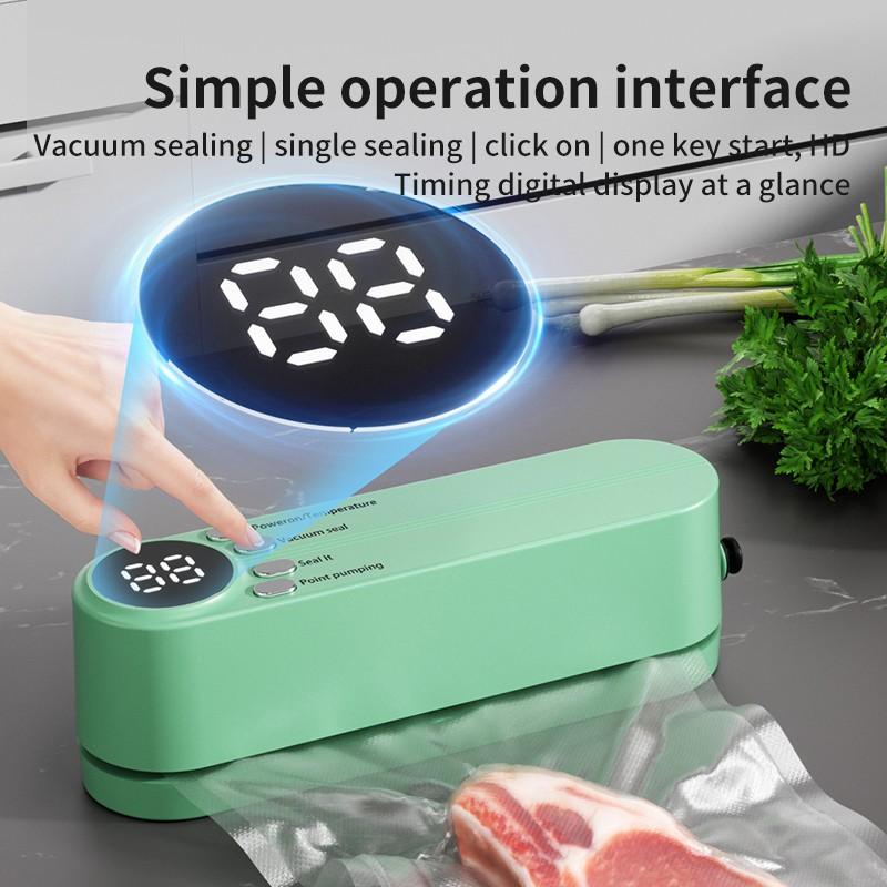 Mini Vacuum Sealer Machine, Home Use Small Automatic Wireless Vacuum Sealer, Compact Design USB Charging, Smart Food Bag Sealing Kitchen Packaging Tool