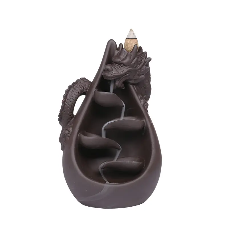 Dragon Design Incense Burner, Waterfall Backflow Incense Holder, Aromatherapy Ornament, Creative Gifts, Home Decor, without Incense, Scented