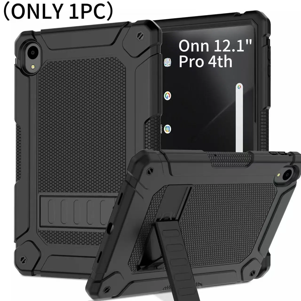Shockproof Tablet Case Cover for Onn 12.1" Pro 4th Generation, Reinforced Stand Protector, Dura-Case Design (Case Only)