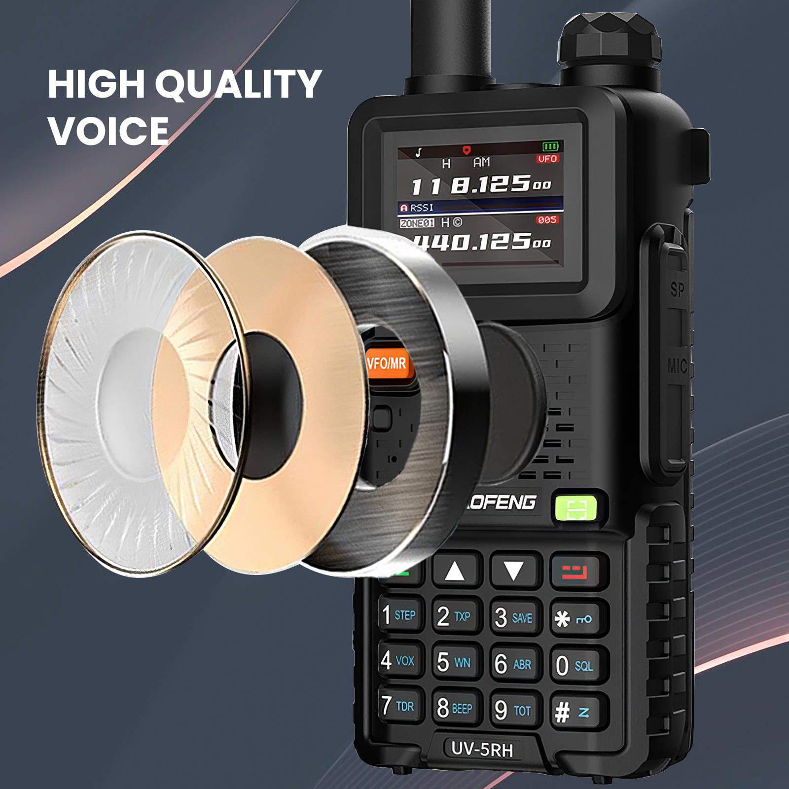 BAOFENG Radio GMRS UV-5RH (Upgrade of UV-5R) Ham Radio, Rechargeable Digital Wireless Walkie Talkie Long Range, Portable Handheld 2way Ridio, Emergency Preparedness Audio BAOFENG Radio GMRS UV-5RH (Upgrade of UV-5R) Ham Radio, Rechargeable Digital Wireless Walkie Talkie Long Range, Portable Handheld 2way Ridio, Emergency Preparedness Audio