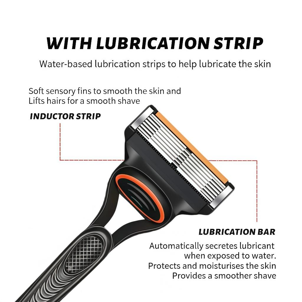 Men's Shaving Razor Set, Handle And High-Quality Sharp Blades, Stainless Steel, Dustproof Waterproof Rust-Resistant, Comfortable Shave, Easy to Clean