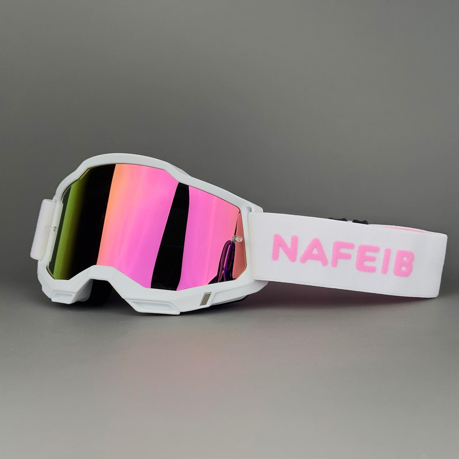 NAFIEB High-Performance OTG Goggles: Compatible with Prescription Glasses, Scratch/Dust Resistant, Airflow System, Secure, Adjustable. For Riding, Skiing. Ideal Holiday Gift.