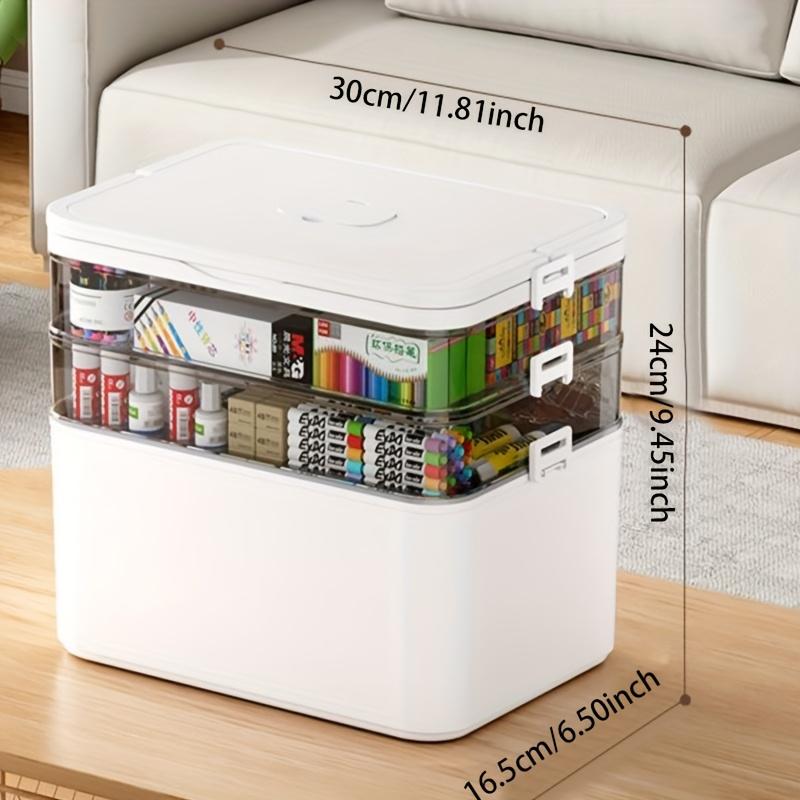 Multifunctional plastic sewing craft tool box, put away tools, suitable for medicine box storage, hair accessories, art supplies craft box, medicine box storage container with handle, cosmetics, tool box, perfect for home storage