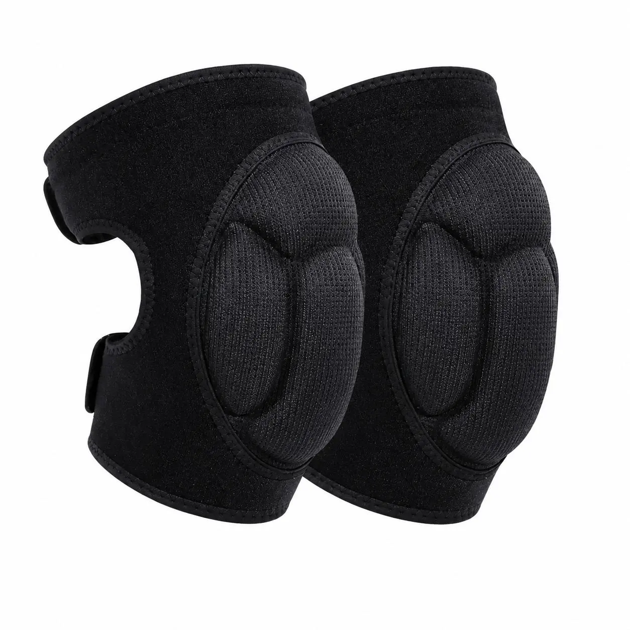 Premium Adult Knee Pads with High-Density EVA Foam Cushioning, Non-Slip Rubber Base for Gardening, Floor Cleaning, Construction, Sports Training, and DIY Tasks – Durable, Lightweight, Breathable Fit, One Pair in Black